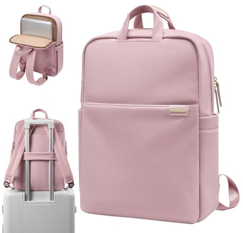 GOLF QUALITY Mochilas Escolares, Mochilas Ordenador Portatil 17.3 Pulgadas Mochila Universitaria Mochila Antirrobo Mochilas Tipo Casual Backpack Bolso Escolar para viajes, Rosa