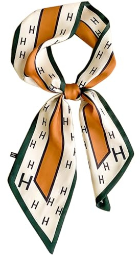 kcctoo 59” Long Silk Like Head Scarf Women's Fashion Square Neck Satin Scarfs for Bag Hair Scarves Gift 59 * 5.9”