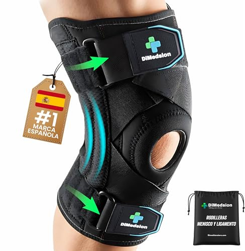 Dimedsion Rodilleras menisco y ligamento Rodillera menisco con bolsa, Rodillera para Menisco, Rodillera ortopédica con Inmovilizador de Rodilla, Rodillera Ligamento Cruzado (XL)
