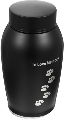NUOBESTY Urne Funéraire pour Animaux en Acier Inoxydable, Boîte à Cendres pour Chien ou Chat, Grosse Taille, Résistante la Corrosion, Urne Commémorative Solide pour Souvenir Extérieur