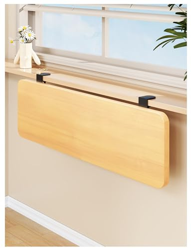 Extensor de alféizar de ventana plegable, estante de placa de extensión de borde de escritorio con abrazadera, estante extensor de alféizar de ventana for decoración(50x25cm/1.64x0.82ft)
