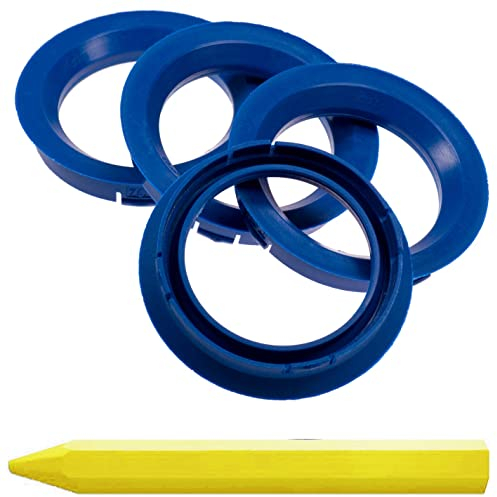 RKC 4X Anneaux de centrage Bleu 74,1 mm x 57,1 mm + 1x Crayon de Cire en Vert Made in Germany