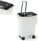 PetFusion Portable Dog & Cat Food Container - Heavy Duty Food Bin With Wheels, 10kg Storage (42 x 30 x 48cm)