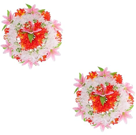 Warmhm 2stücke Künstlicher Trauerkranz Aus Kunstblumen Dekorative Beerdigungsblume Lebendigen Farben Für Trauerfeiern Und Gedenkveranstaltungen Pflegeleicht Und Platzsparend