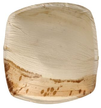 PAPSTAR Lot de 100 coupelles en feuille de palmier pure 350 ml 4,5 cm x 17 cm x 17 cm carré naturel
