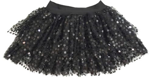 Damen Kurz Tüllrock Kleid Langarm Rot 80er Rock Tütü Dirndl Schwarz Kostüm Hexe Karneval Kleider Frauen Bauchtanz Hüfttuch