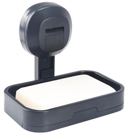 VirtuGro Porte Savon Douche Salle de Bain Boite Savon à Succion Support Savons Douche à Tiroir pour Garder Les Savons au Sec pour Salle de Bain Cuisine (Gris)