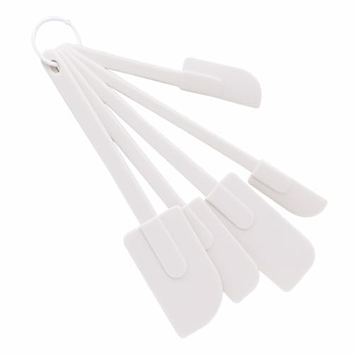 Baking Spatula Reusable Cake Cream Butter Making Flexible Spatulas Mixing Tools Non Stick Utensils for Designing Cakes Desserts Scraping Spreading Food Kitchen Accessories Assorted Sizes (5Pcs)