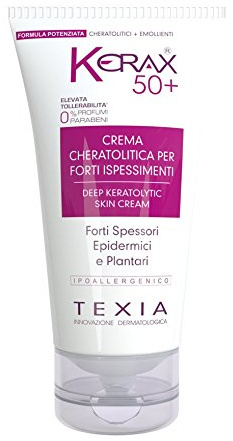KERAX 50, Lipocrema per forti ispessimenti, con azione levigante e cheratolitica intensiva,ipercheratosici cheratosi seborroiche, calli, duroni,