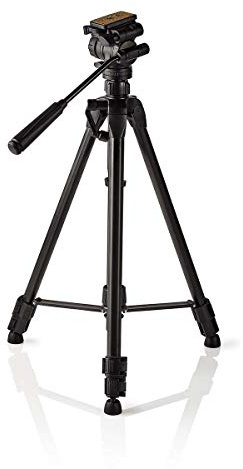 Nedis 65 Tripod for DSLR Camera, Adjustable 60cm - 165cm Height, Lightweight Aluminium with Pan & Tilt Head for 360 Degree Panoramic Shooting, Max. 3Kg, with Travel Bag