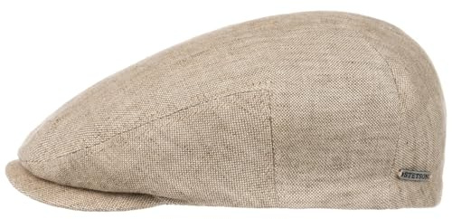 Stetson Just Linen Flatcap Schirmmütze Uni einfarbig Made in EU Damen und Herren Frühling Sommer
