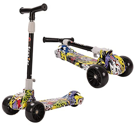 Kinderroller mit 3 Rädern C C ohne Sitz, Tretroller mit 3 Rädern für Mädchen und Jungen, Kick-Scooter mit höhenverstellbarem Lenker, Kinderskates