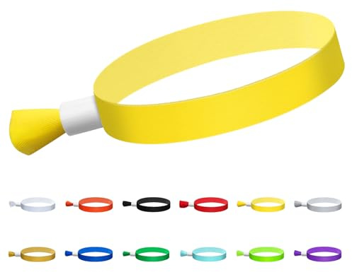 Green-Power America 100 Pcs Cloth Event Wristbands, Event Wristbands, Colored Wrist Bands for Events, for Lightweight Concert Wrist Strap for Activities, Party Bracelets for Events (Color : Yellow)