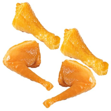 TOYANDONA Fausse Cuisse De Poulet Et Canard Ensemble 4 Pièces 7.5X7X3Cm Modèles Alimentaires Artificiels Réalistes pour Jeux De Cuisine Rôle Décoration Photo