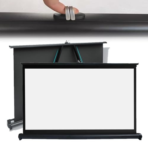 IMUNKT Tragbare Projektionsleinwand Mobil Tisch-Leinwand 30/40/50 Zoll Heimkino Beamer Leinwand, Ausfahrbare, Einfach Aufzustellen, 16:9 HD 4k Leinwand Im Freien(40 Inch (4:3))