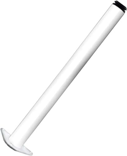 Verstellbare Edelstahl-Möbelbeine für Küchenarbeitsplatte/Einheiten/Bartische, weiß, 40 cm, runde Beine, Stützbein mit Metallfüßen, 2 Stück