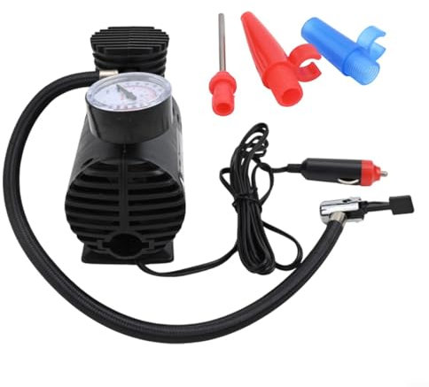 Fauhapyway Compressore d'aria portatile da 12 V per gonfiaggio pneumatici digitale con luce a led 300psi spegnimento automatico per auto camion moto palla