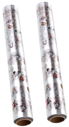 Angoily 2rotolo Carta da Regalo Trasparente per Cestini Bouquet di Fiori e Confezioni Natalizie Resistente e Versatile per Proteggere Articoli Durante lo Stoccaggio o Trasporto