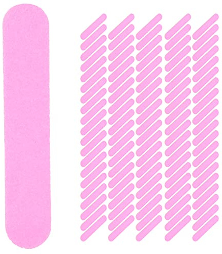 SIWOTED Lima per unghie usa e getta 100 pezzi Lima per lucidatura per unghie su due lati Lima per manicure per nail art (Rosa)